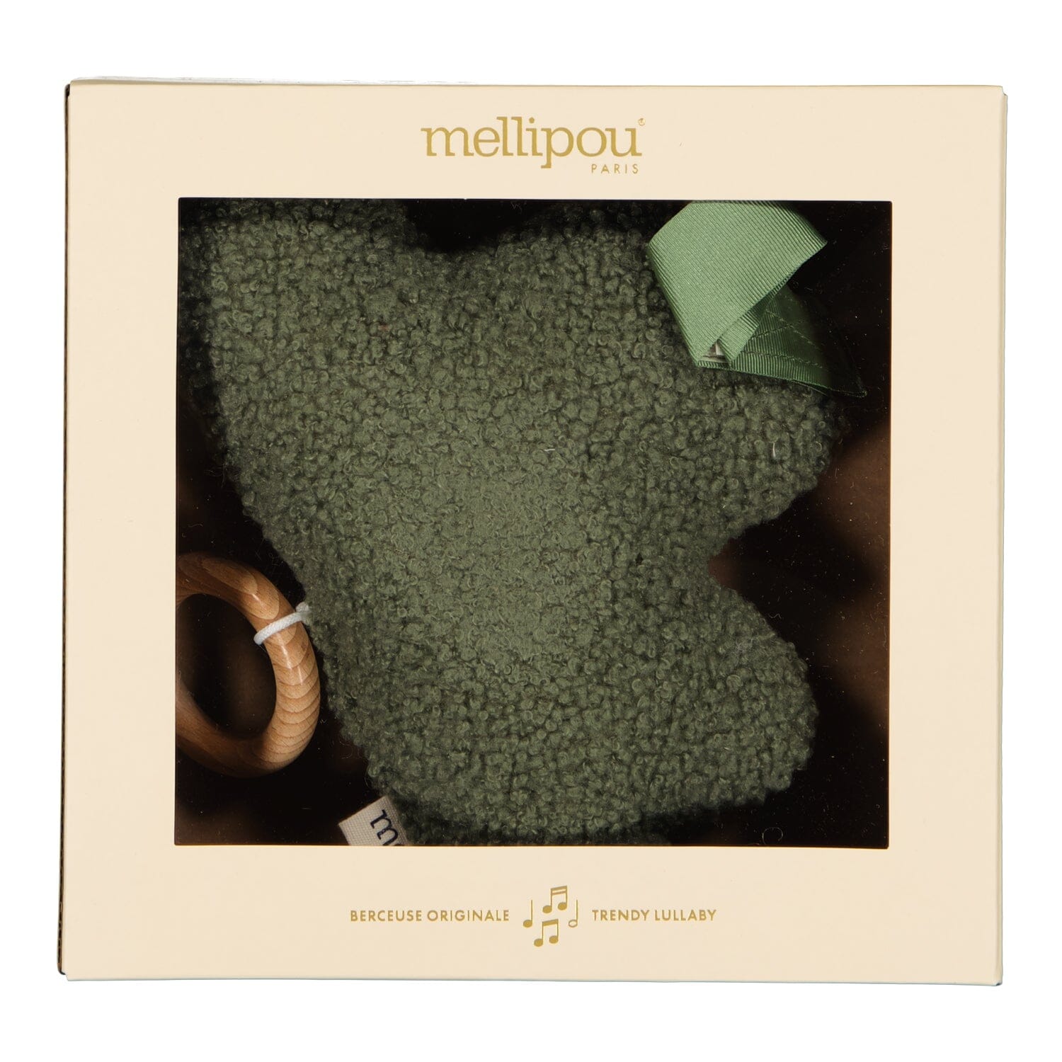 peluche musicale vert fougère