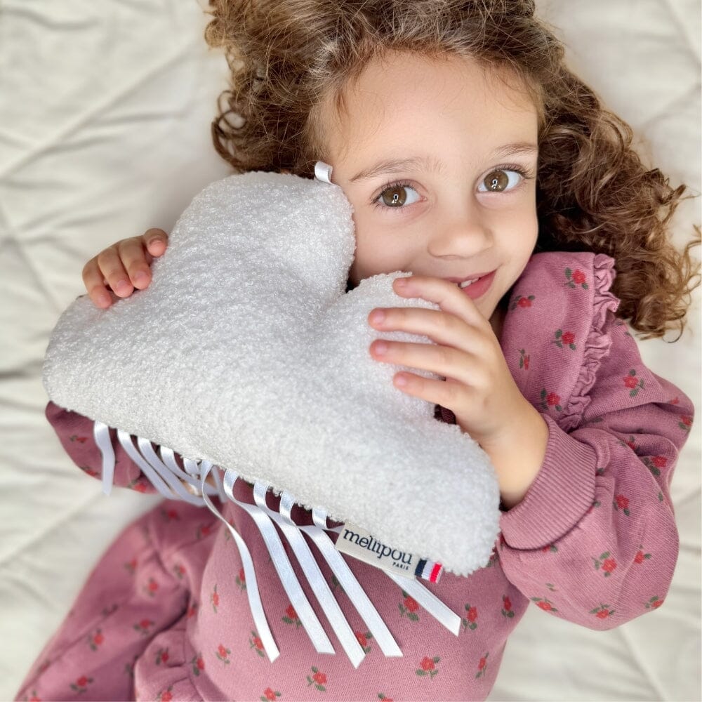 tissu bouclette écru