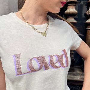 T-shirt femme écru